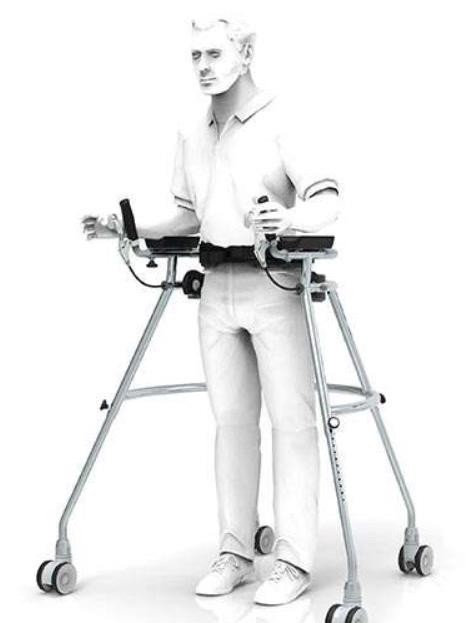 Rollator in use